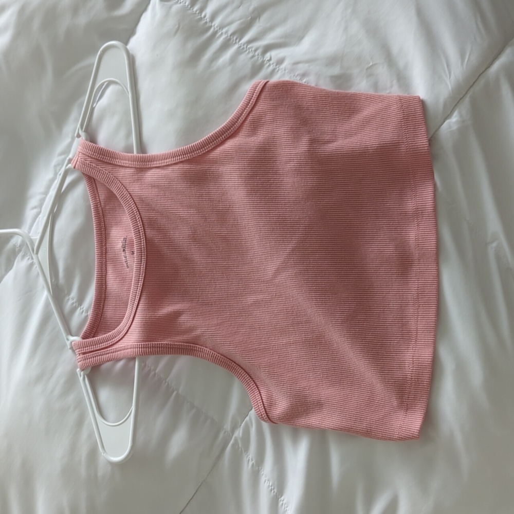 Light Pink High Neck Tank